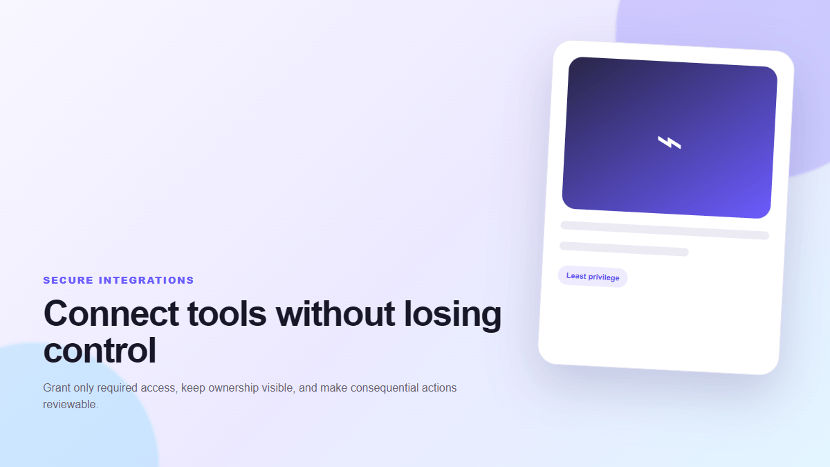 Connect workspace tools without losing control