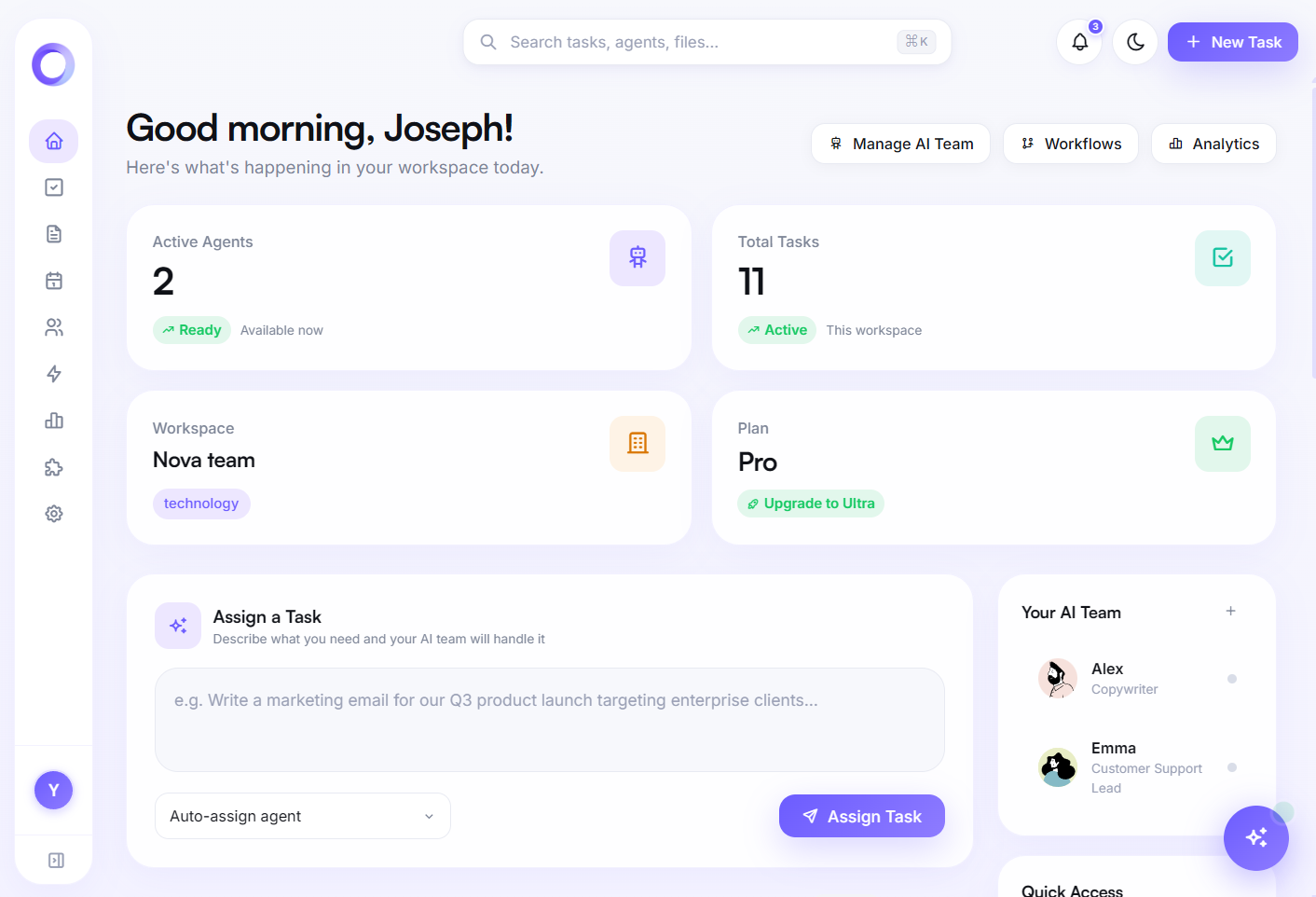 Dashboard Softyu Office